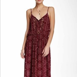 Love Stitch Maxi Merlot Printed Sequin Dress